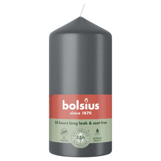 Bolsius stompkaars 120 58 stormy grey