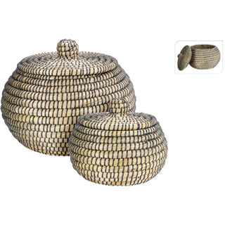 Basket set 2 pcs pumpkin shape