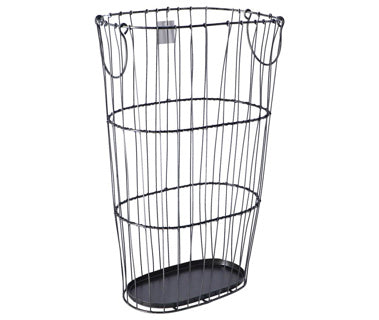 Cesta sem marca jill cinza metal 17x28x43cm