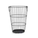 Basket jill gray metal 17x28x43cm