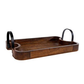 Tray antique brown mango 40x25x6.5 cm