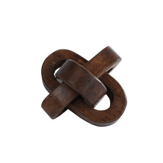 Sculpture Knoop Dark Naturel Mango 10x10x7.5 cm