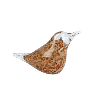 Sculpture bird glass 15x6x9.5 cm