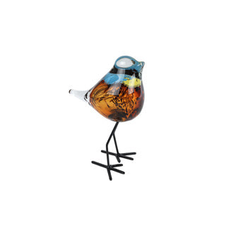 Sculpture bird on foot glass 12x8.5x14.5 cm