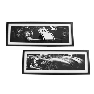 Painting Racecar 2 assorti metal glass 30x80x2cm