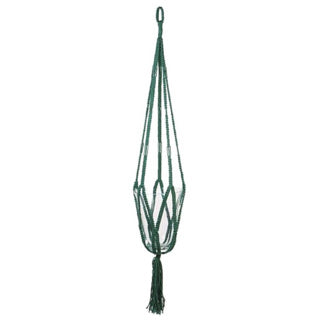 In the Mood Collection Pot Holder Dark Green Macrame 110 cm