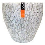 Flower pots white 39 cm set of 2 Capi Europe