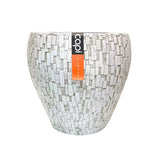 Flower pots white 39 cm set of 2 Capi Europe
