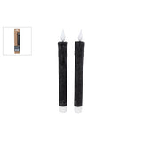 Kerzen -LED -Fernbedienung Schwarzer Set 2