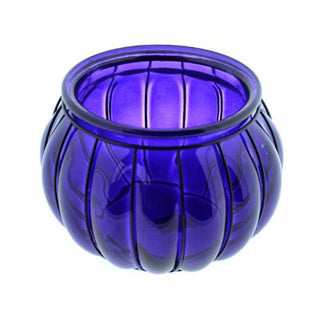 Vase with metal frame 30 cm purple
