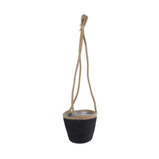 Hang basket conical boho s black
