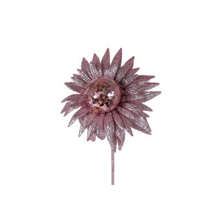 Kunsttak zonnehoed roze pe 50cm | 4 stuks