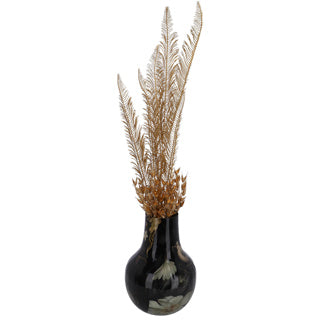 Vase pigeon l black metal 22x22x30 cm