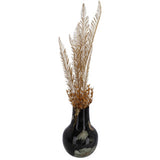 Vase pigeon l black metal 22x22x30 cm