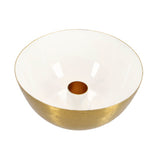 Candlestick madras bowl white 14 cm metal