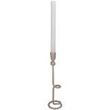 Candlestick Iron Beige 8x8x30cm