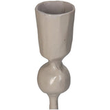 Candlestick Iron Beige 8x8x30cm