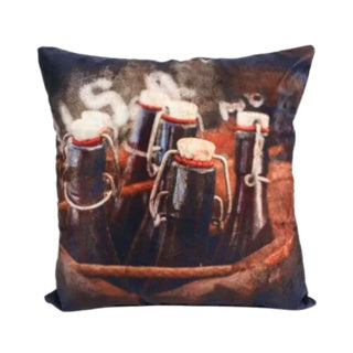 No brand cushion bottles velvet 40 x 40 cm