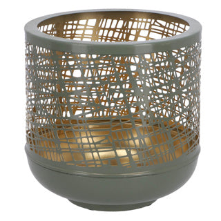 Relieflicht Heidi l grünes Gold Metall 19x19x19cm