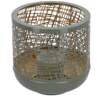 Relieflicht Heidi l grünes Gold Metall 19x19x19cm