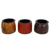 Tealight holder Ludo Recycled Wood 6x6x10cm