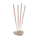 Incense holder soapstone heart 10.5 cm