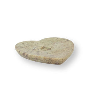Porte-encens sans feu coeur en pierre ollaire 10,5 cm | 12 pièces