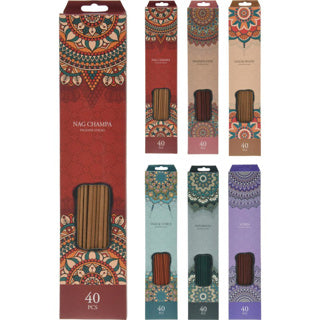 Røkelse stikker 40 stykker 6 assorter