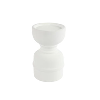 Candlestick Alfredo white 15.5 cm