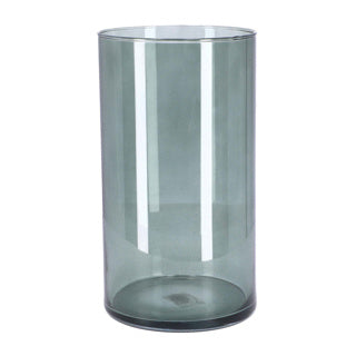 Vase Levi Cylinder Dark Gray Transp. H30 D16