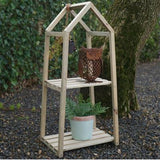 Plant rack with 2 layers 76 cm natural