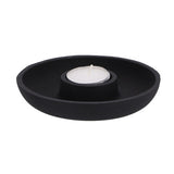 Candle holder Aluminum Black 13.5x13.5x2.5cm