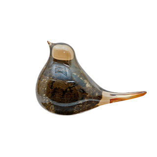 No brand sculptuur blend l oker glas 16x6x10cm