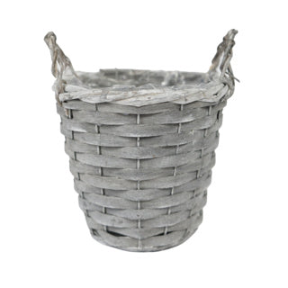 Flowerpot basket kiwi light gray 20 cm