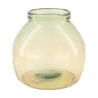 Vase Recycled Glass Ø21x20 cm Beige