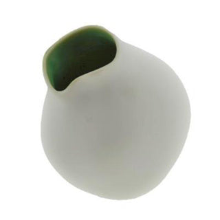 Vase ceramic 9 cm white green