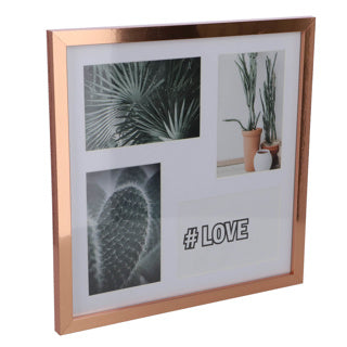 Photo frame 4 photos copper -colored 10 x 15 cm