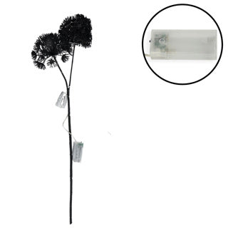 Art flower Heracleum Countryfield LED Black 75 cm