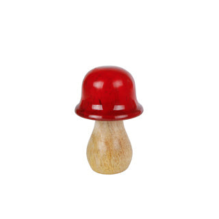 Sculpture Mushroom Mango 6x6x10 cm