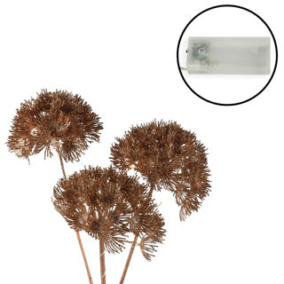 Art flower Heracleum Countryfield LED copper 80 cm