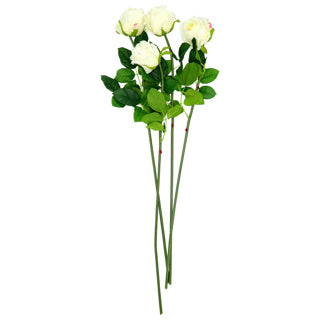 Artificial flower rose branch Creme 56 cm