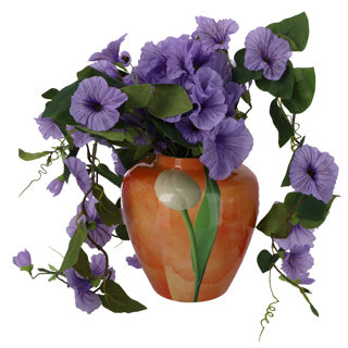 Vase tulip orange metal 20x20x22cm