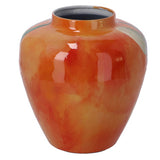Vase tulip orange métal 20x20x22cm