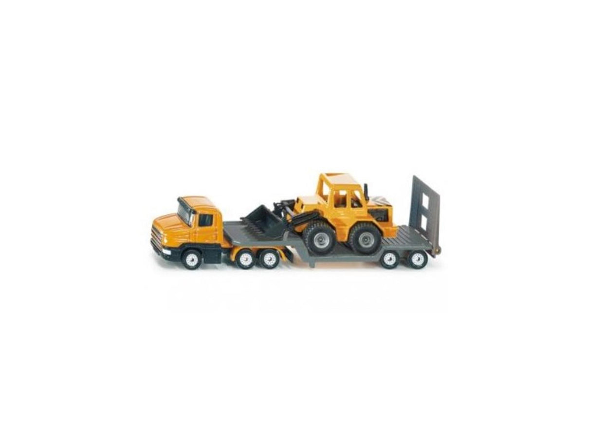 Siku 1616 low loader with front loader 1:64