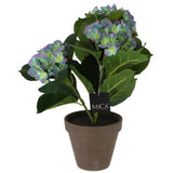 Artificial plant hydrangeas purple in pot