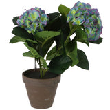 Artificial plant hydrangeas purple in pot