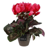 Artificial plant cyclamen pink in pot