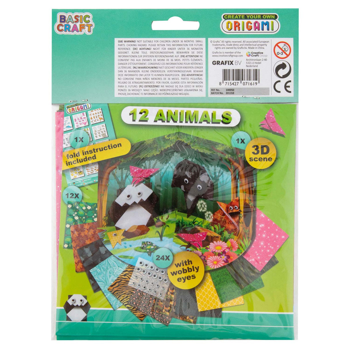 Creative Craft Group Origami pliant des animaux