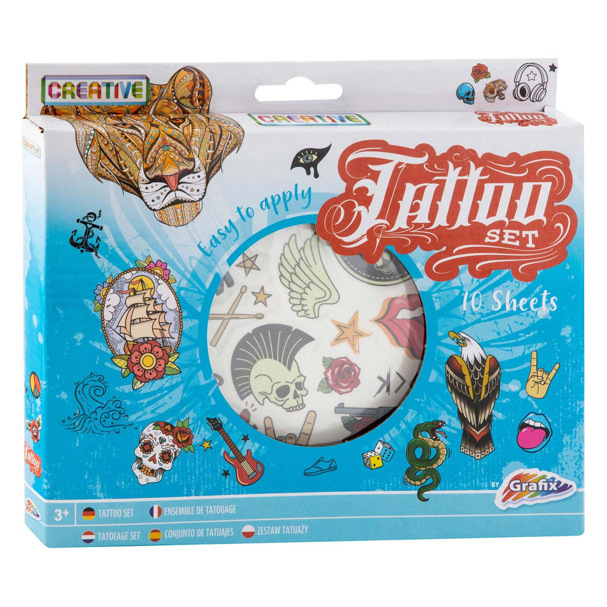 Grafix tatuiruočių rinkinys mėlynas