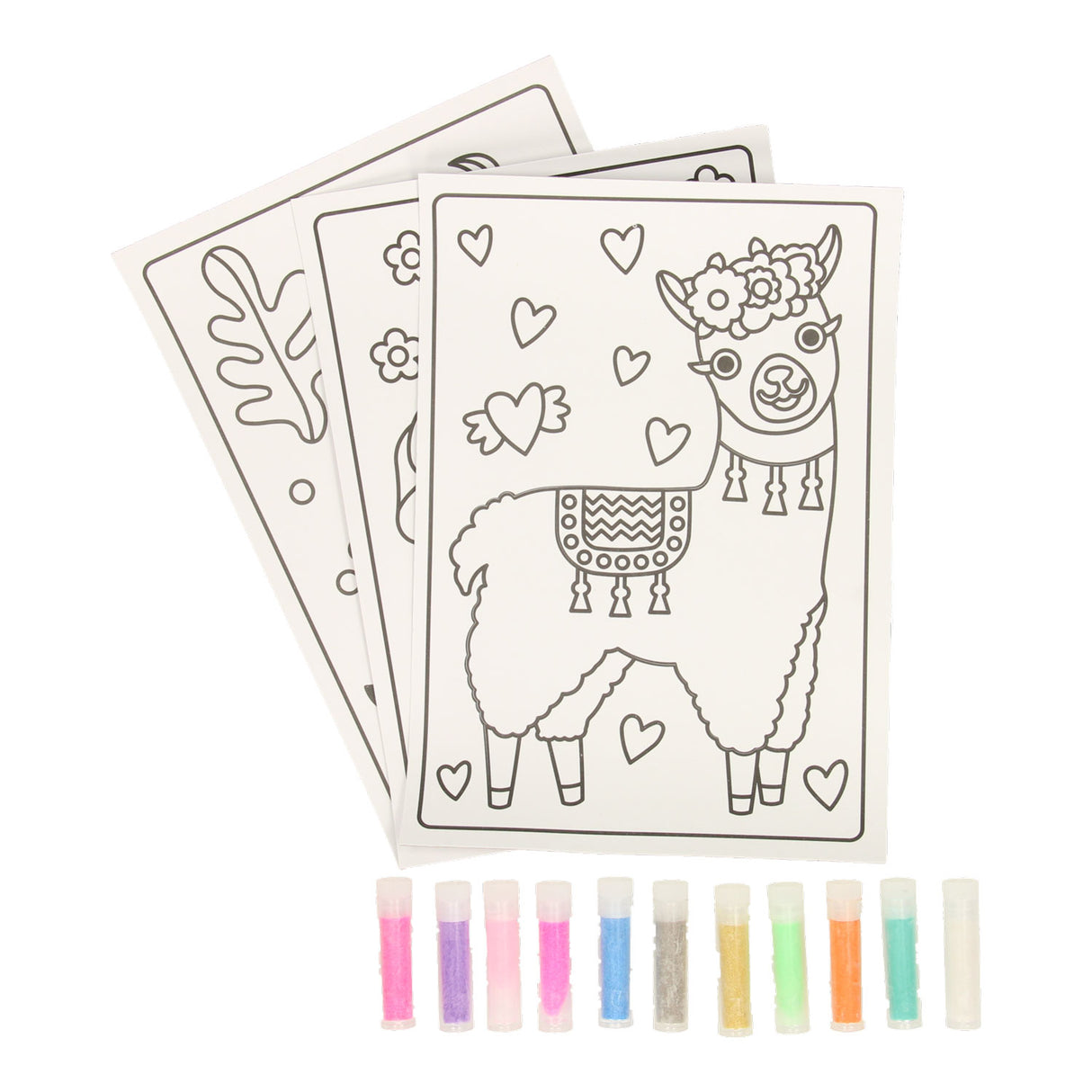 Kreatives Bastelgruppen-Bastelset Sandkunst - Lama